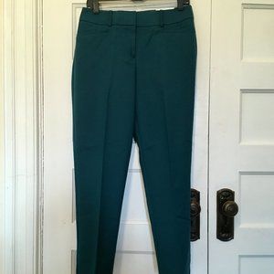 Teal LOFT Riviera Pant, Cropped Julie Fit size 4